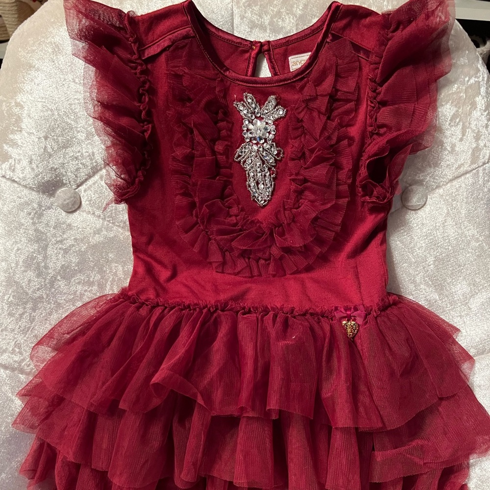 Burgundy tulle Angel’s Face dress